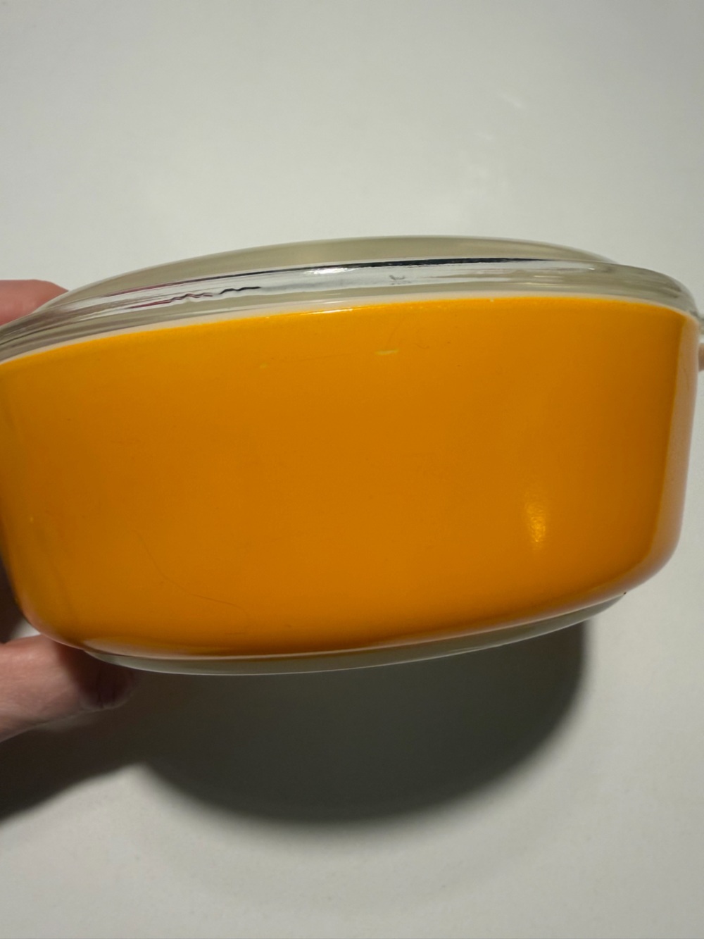 Vintage Pyrex 473 Golden Yellow Cinderella Casserole Dish w Clear Lid 1 Qt